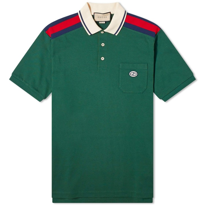 Photo: Gucci Men's GRG Logo Polo Shirt in Green