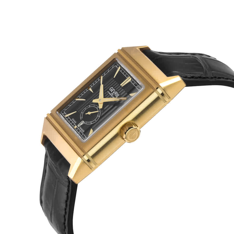 Gevril Time Square Automatic Black Dial Mens Watch 49703