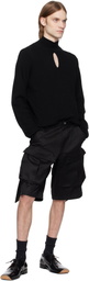 Mugler Black Relaxed-Fit Cargo Shorts