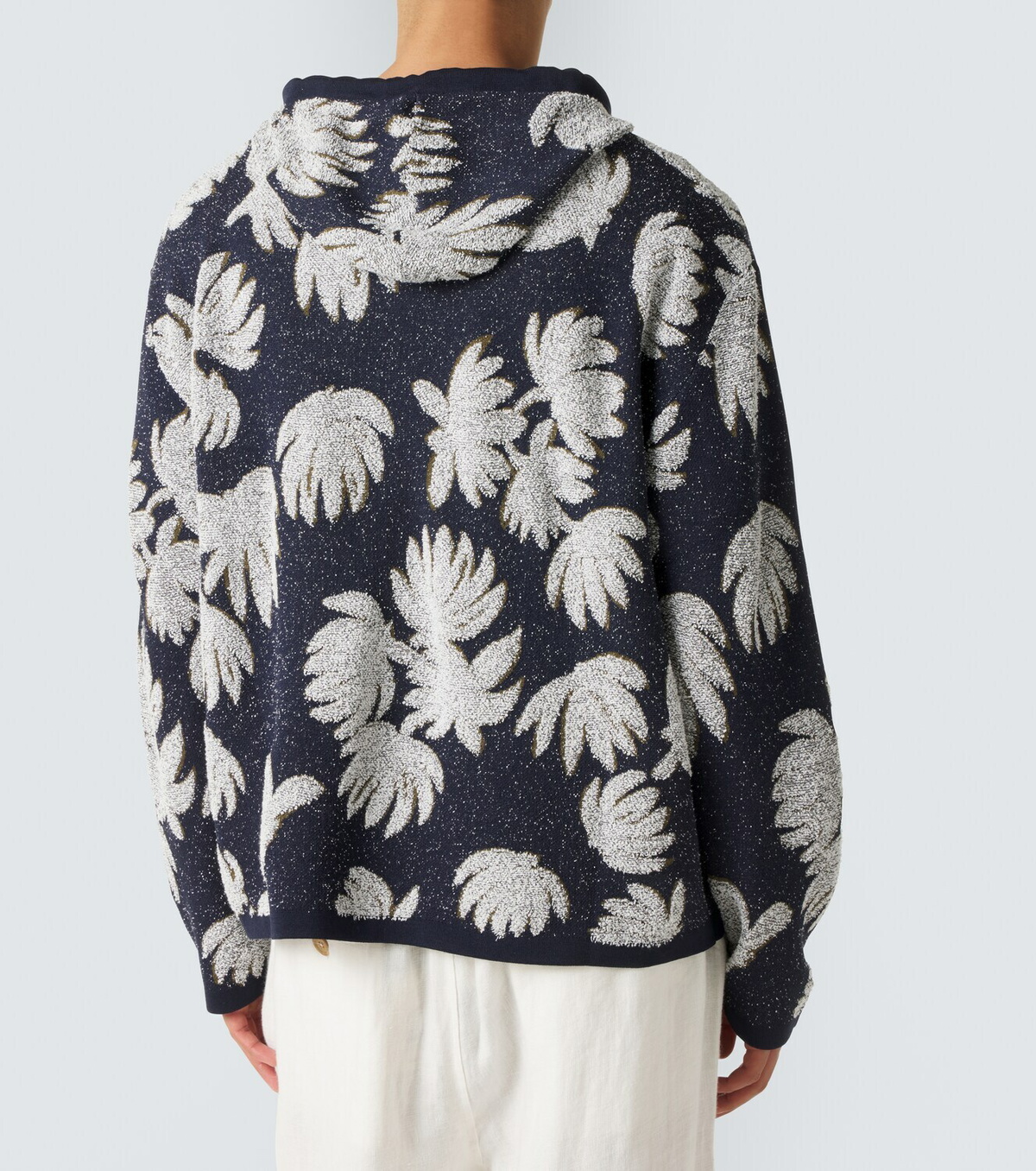 Commas Jacquard terry hoodie