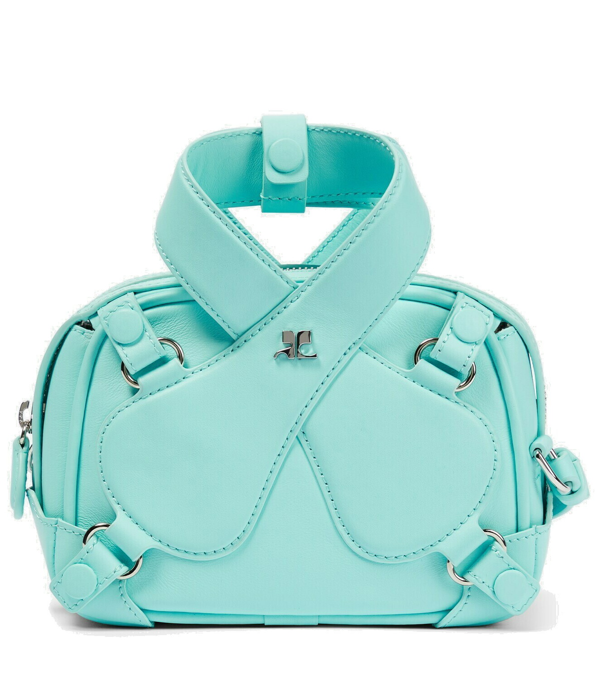 Courreges - Loop baguette leather tote bag Courreges