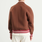 Drôle de Monsieur Men's Wool Bomber Jacket in Chocolate