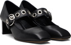Aeyde Black Lina Eyelet Heels
