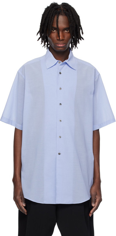 Photo: SOSHIOTSUKI Blue Wrinkle Viscorse Shirt