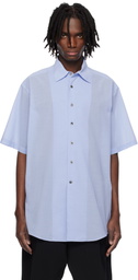 SOSHIOTSUKI Blue Wrinkle Viscorse Shirt