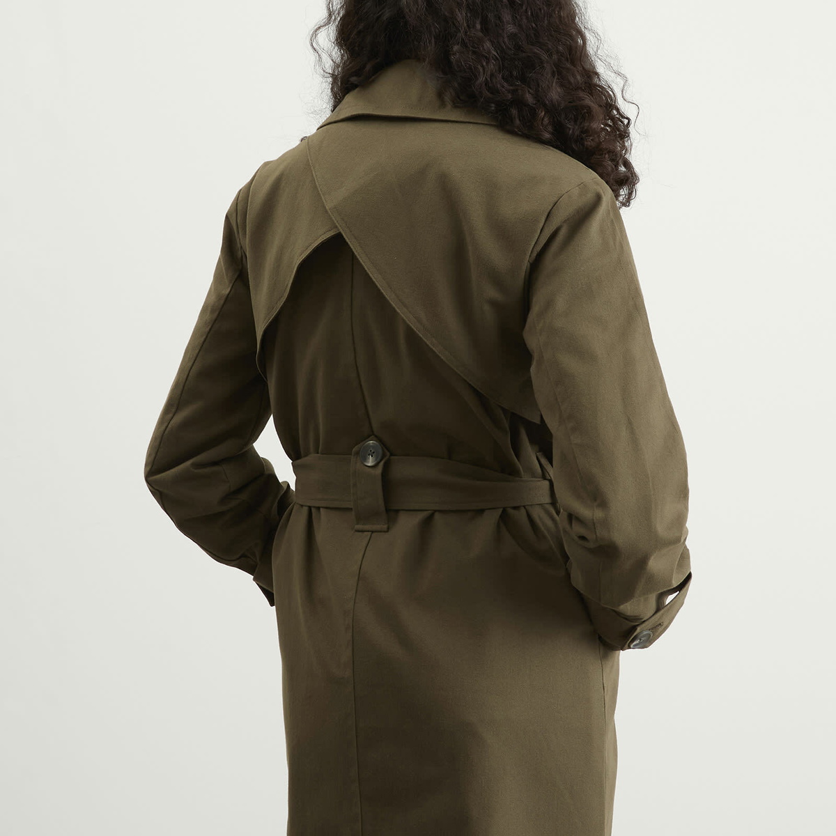4th & Reckless Women's Tabi Trench Coat in Khaki