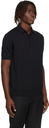 Loro Piana Black Baby Cashmere Polo