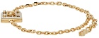 Dolce & Gabbana Gold & Silver Logo Pendant Bracelet