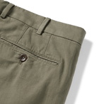 Loro Piana - Slim-Fit Stretch-Cotton Trousers - Green