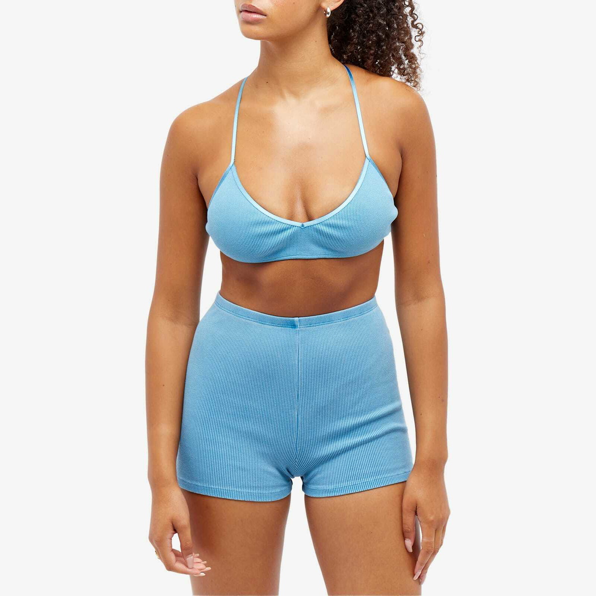 DONNI. Women's Rib Bralette in River