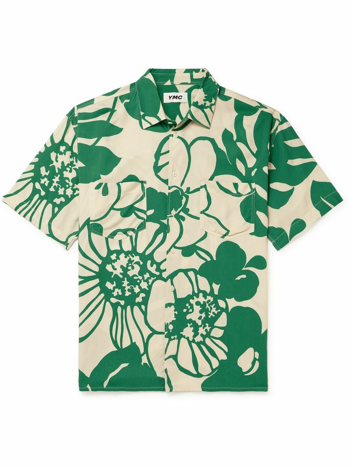 Photo: YMC - Mitchum Floral-Print Twill Shirt - Green