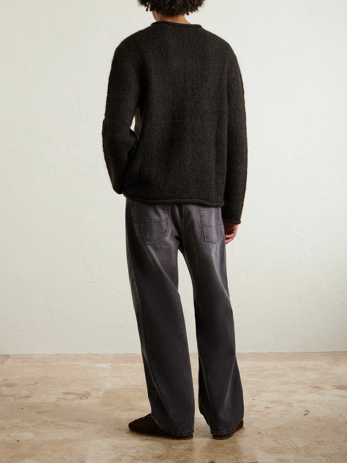 Amomento - Cotton-Blend Mock-Neck Sweater - Brown