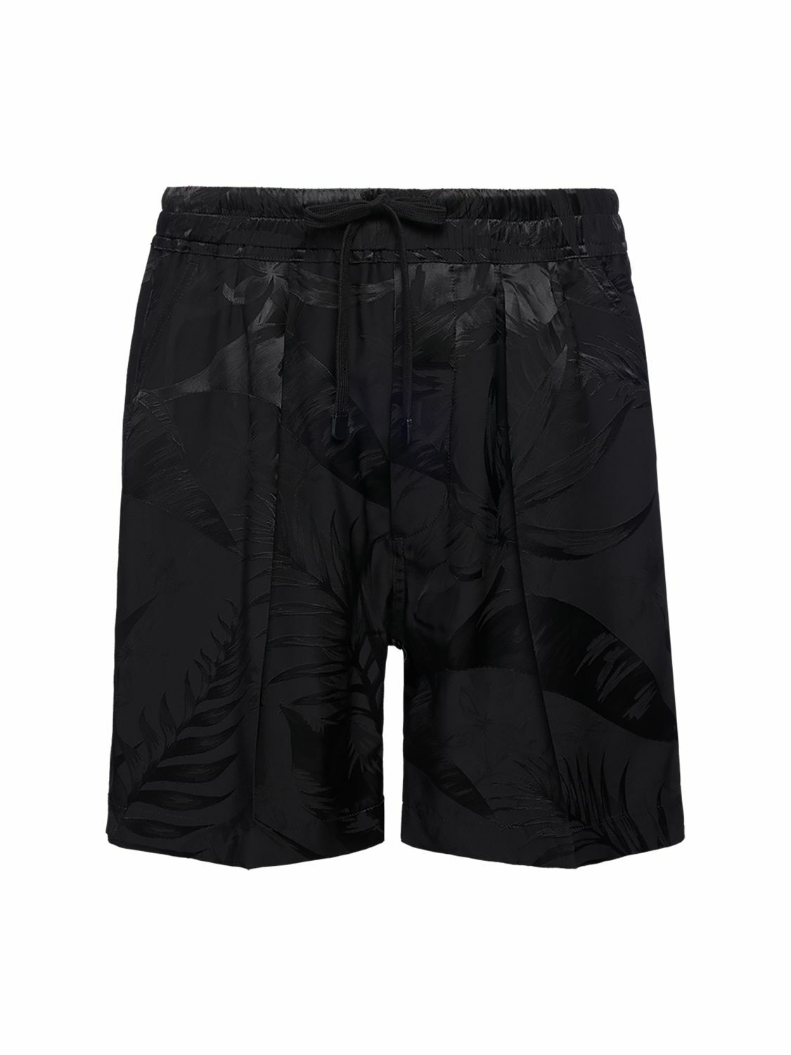 Photo: TOM FORD - Pleated Floral Jacquard Viscose Shorts