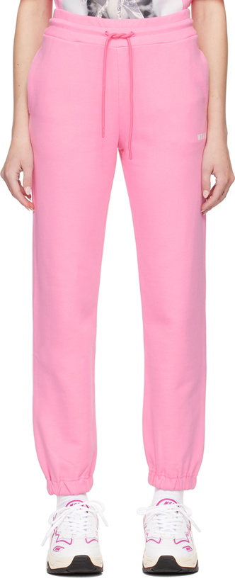 Photo: MSGM Pink Printed Lounge Pants