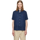 Polo Ralph Lauren Navy Linen Short Sleeve Sport Shirt