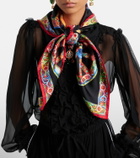 Dolce&Gabbana Carretto silk twill scarf