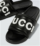 Gucci - Logo leather slides