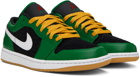 Nike Jordan Black & Green Air Jordan 1 Low SE Sneakers