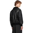 Dunst Black Stand Collared Leather Jacket