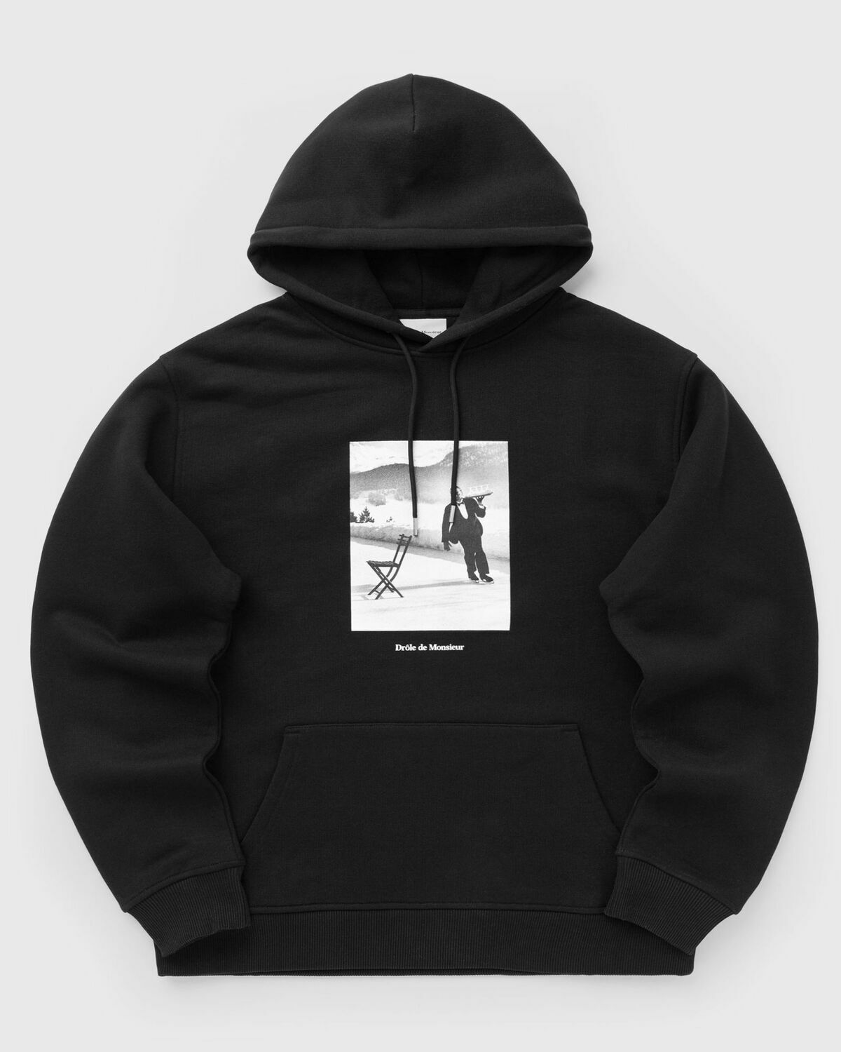 Drôle de Monsieur Le Hoodie Ice Skating Waiter Black Mens Hoody