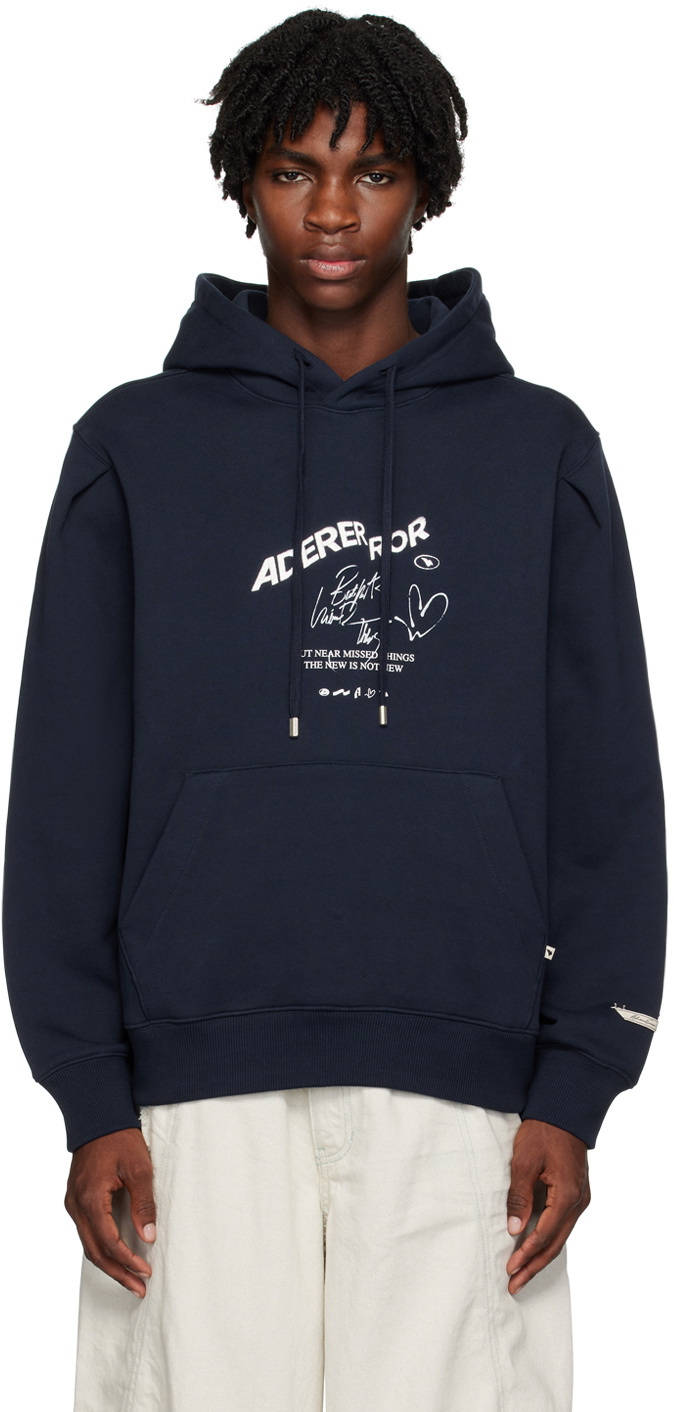 ★ADERERROR★ Caner logo hoodie Navy ADER error Navy Caner Hoodie ADER error