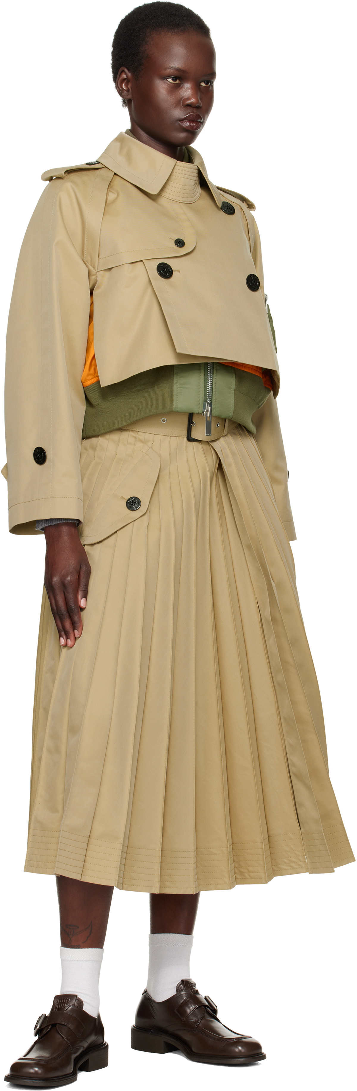 sacai Cotton Gabardine Skirt