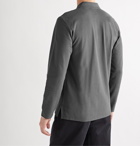 HANDVAERK - Slim-Fit Pima Cotton-Piqué Polo Shirt - Gray