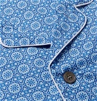 Derek Rose - Ledbury 5 Printed Cotton Pyjama Set - Blue