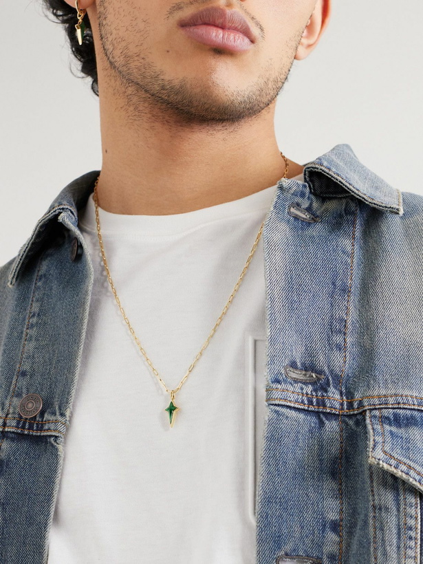 Photo: Stephen Webster - New Cross 18-Karat Gold Malachite Pendant Necklace