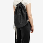 Rick Owens Women's Drawstring Backpack in Black Pearl 