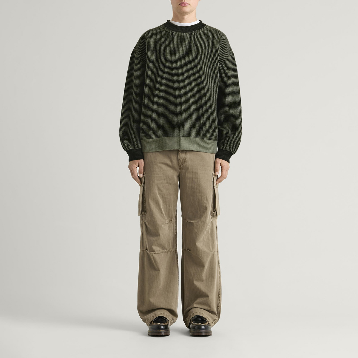 FrizmWORKS Men's Rollneck Ringer Knit in Olive