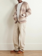 Corridor - Striped Brushed Alpaca-Blend Cardigan - Brown