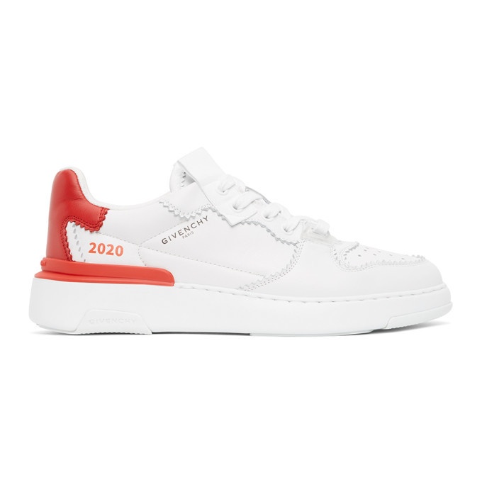 Photo: Givenchy White and Red Two Tone Wing 2020 Sneakers