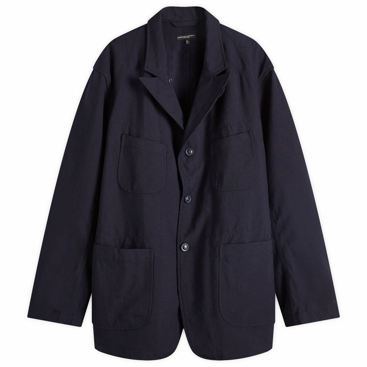 Engineered Garments Men's Bedford Jacket in Dark Navy Wool Serge Engineered  Garments