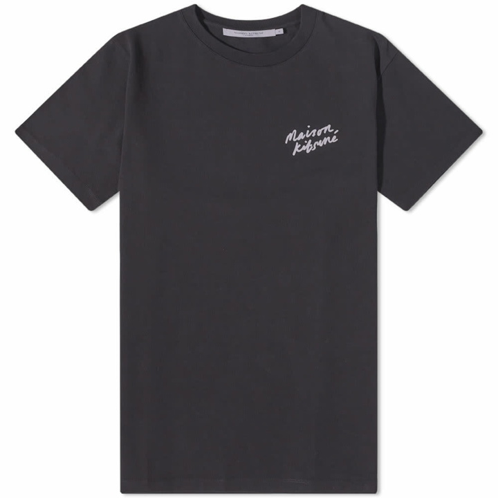 Photo: Maison Kitsuné Men's Mini Handwriting Classic T-Shirt in Black