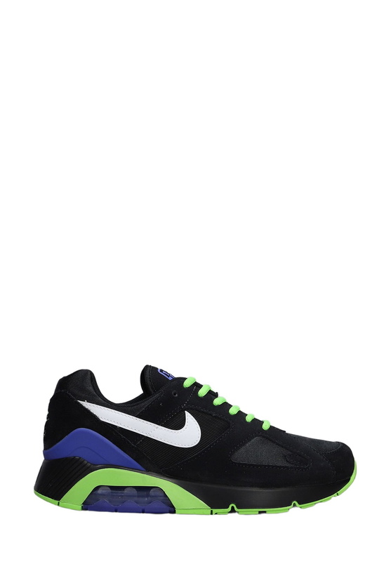 Photo: Nike Air 180 Qs Sneakers In Black Suede And Fabric