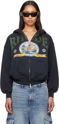 Rhude Black Monaco Regatta Full-Zip Hoodie