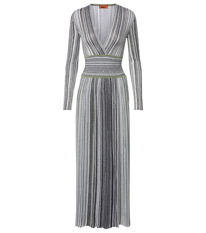Photo: Missoni Striped lamé maxi dress