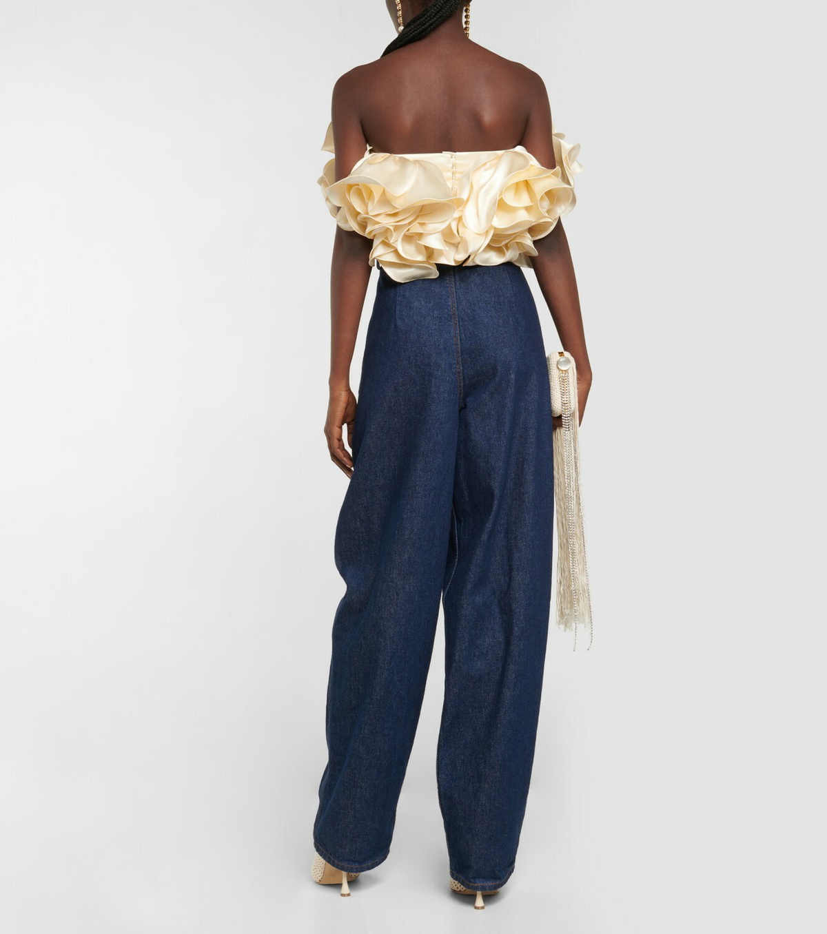 Magda Butrym - Silk ruffle corset top