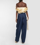 Magda Butrym - Silk ruffle corset top
