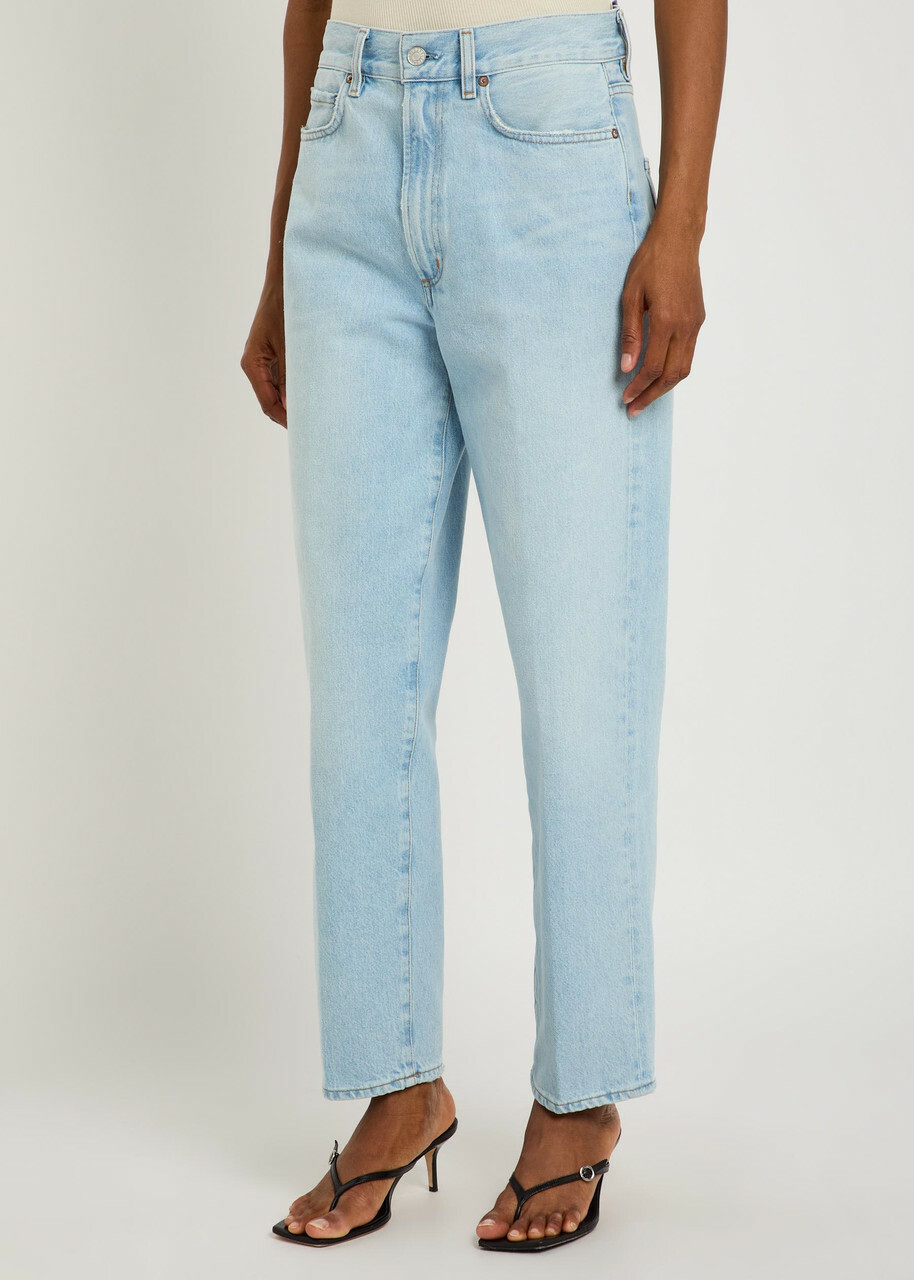 Agolde x Maria Mcmanus 80s Tapered-leg Jeans Light Blue