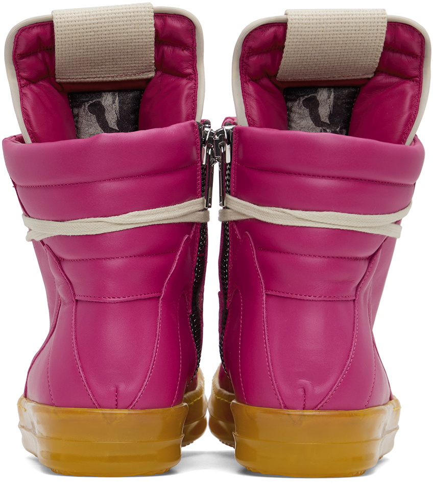 Rick Owens Pink Geobasket Sneakers Rick Owens