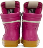 Rick Owens Pink Geobasket Sneakers