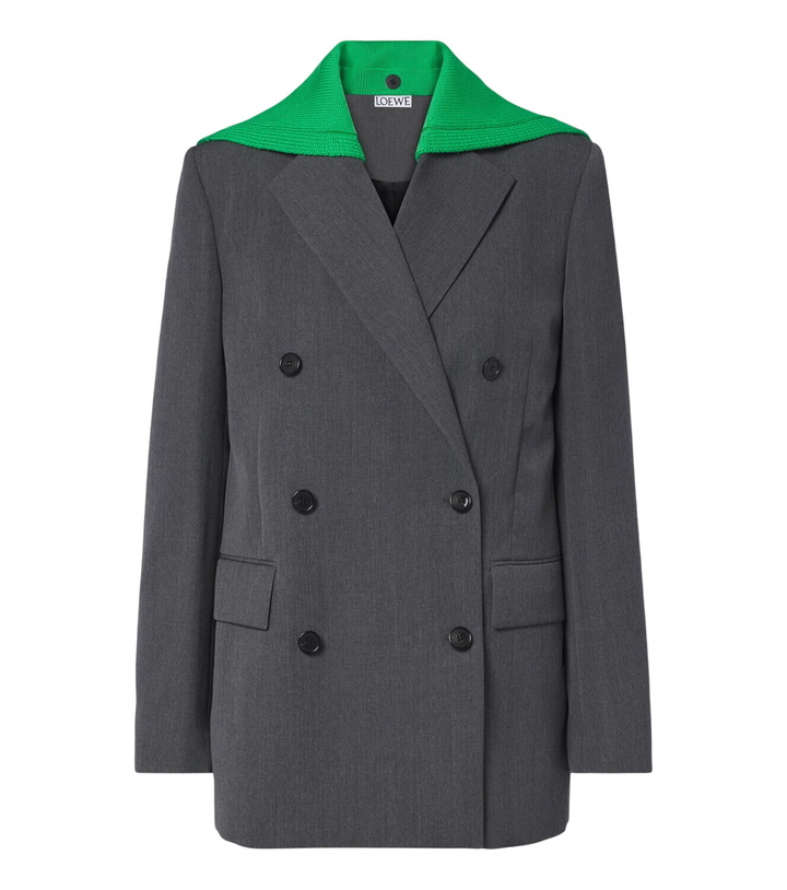 Photo: Loewe Paneled double-breasted wool blazer