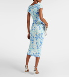 Diane von Furstenberg Stephen floral ruched jersey midi dress