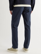 INCOTEX - Slim-Fit Cotton-Seersucker Trousers - Blue