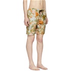 Burberry Orange Flower Guildes Swim Shorts