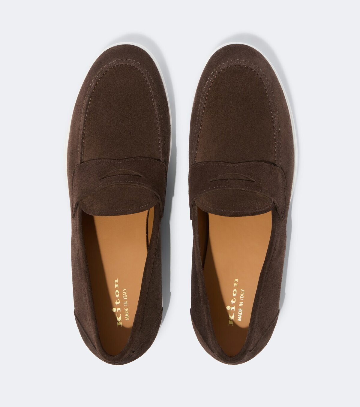 Kiton Suede penny loafers