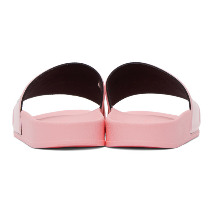 WHATITISNT★ANGEL LOGO SLIDE★PINK Palm Angels Pink Logo Slides Palm Angels