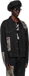 YOHJI YAMAMOTO Black Faded Denim Jacket